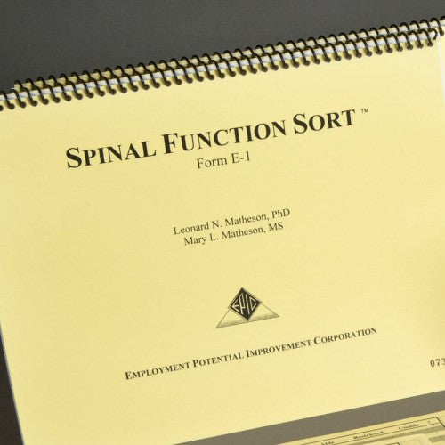 Spinal Function Sort Test Booklet – Matheson Development
